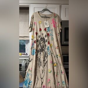 🍓 NWT Magnolia Pearl Cotton Jersey Paola Tee Dress Color: Spring Joy 🍓